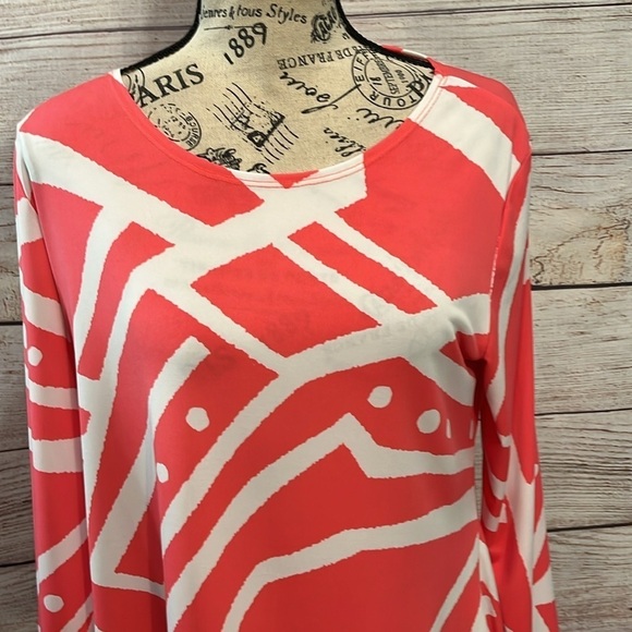 Clara Sun Woo Tunic Top Side Slits Size Small 3/4 Sleeves Hi-lo Hem - Picture 3 of 7